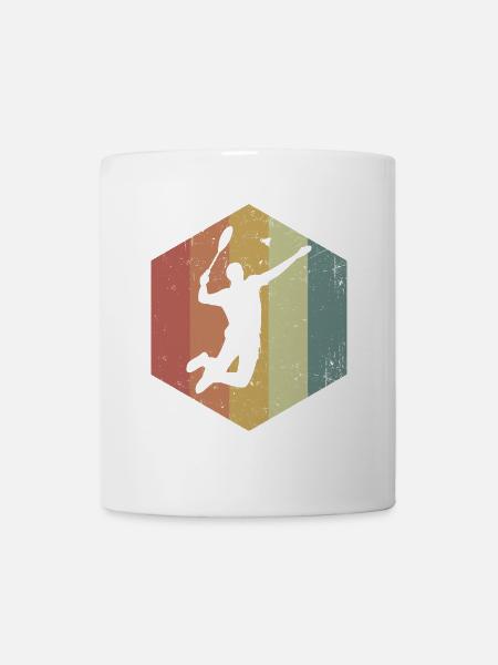 Pfeilschneller Speedminton Schläger - Tasse - Weiß