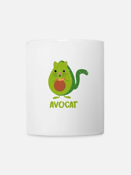 Verschmuste Avocado Samtpfötchen - Tasse - Weiß