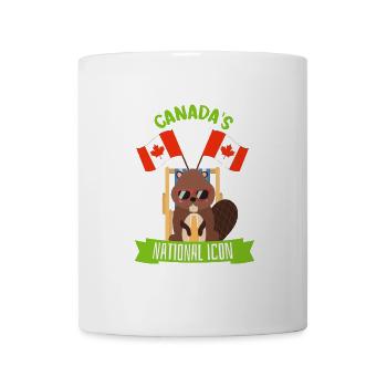 Sonnenbebrillter Biber Kanadaurlaub - Tasse - Weiß - Vorne