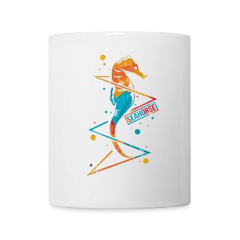 Seepferdchen Seepferd Hippocampus Hippo Polygon - Tasse - Weiß - Vorne
