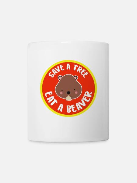 Schadenfroher Biber Grillabend - Tasse - Weiß