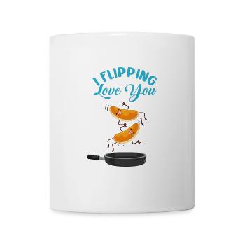 Herziger Pfannkuchen Liebesfrühstück - Tasse - Weiß - Vorne