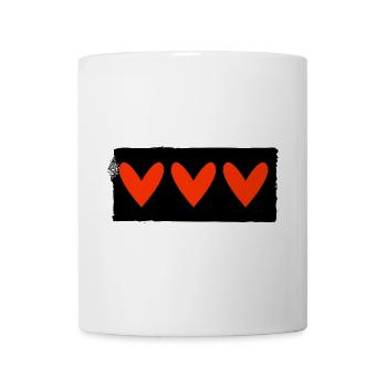 HERZ. HERZ. VALENTINSTAG. LIEBE. LIEBE. PAAR. - Tasse - Weiß - Vorne