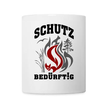 Waldbrandgefahr Zeichen Eichhörnchen - Tasse - Weiß - Vorne