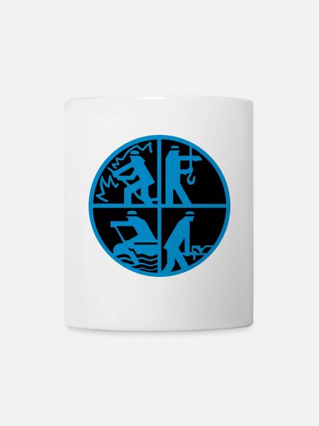 Logo Feuerwehr 2farbig - Tasse - Weiß