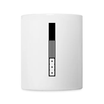 Deutschland Symbol Fahne Flagge einfarbig Heraldik - Tasse - Weiß - Vorne