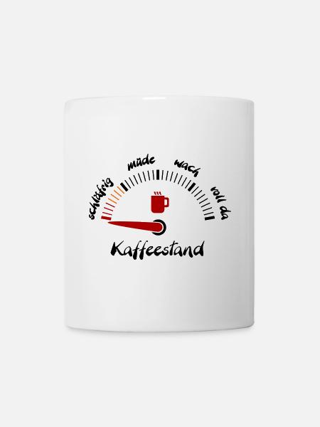 Kaffeeanzeige müde - Tasse - Weiß