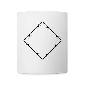 Stacheldraht Raute - Tasse - Weiß - Vorne