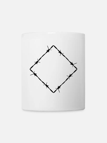Stacheldraht Raute - Tasse - Weiß