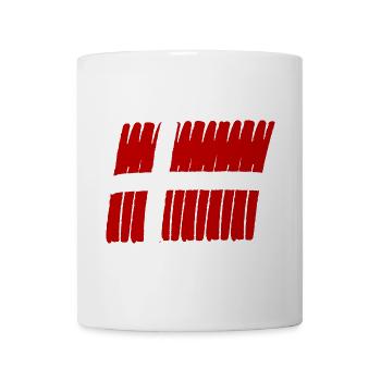 Dänemark Dansk Flag painted Kopenhagen Scandinav - Tasse - Weiß - Vorne