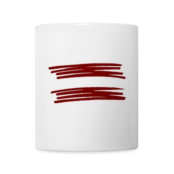 Lettland Latvia Flag Flagge painted gemalt - Tasse - Weiß - Vorne