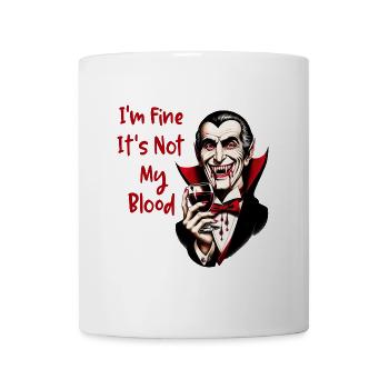 Lustiger Vampirwitz Dracula Halloween Gruseliger Horror - Tasse - Weiß - Vorne