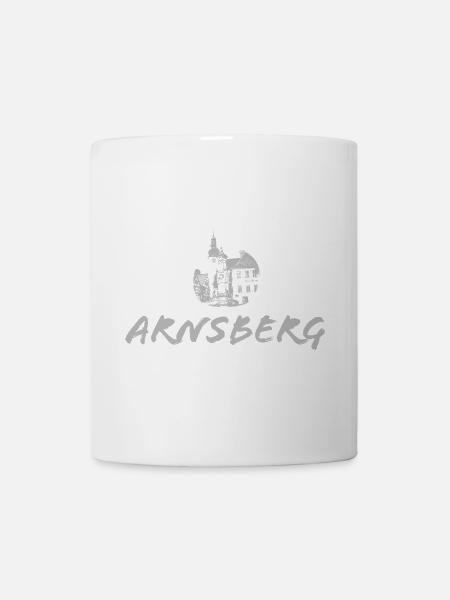 Arnsberg mit Altstadtlogo, silber - Tasse - Weiß