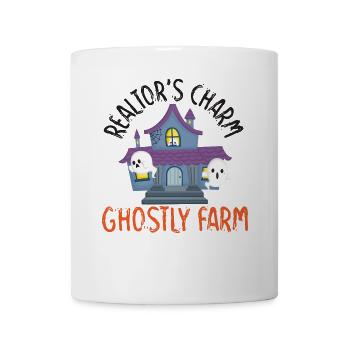 Makler-Charme Gespensterfarm Makler-Halloween - Tasse - Weiß - Vorne