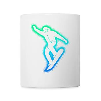 Snowboarder Snowboarden Herren Jungen Snowboard - Tasse - Weiß - Vorne