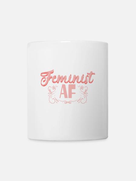 Feminist AF Feministin - Tasse - Weiß