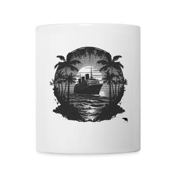 Kreuzfahrtschiff Retro Vintage - Tasse - Weiß - Vorne