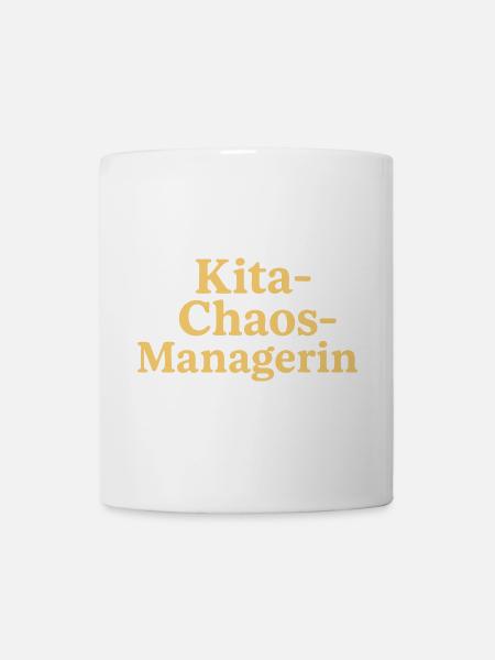 Kita Chaos Managerin (sonnengelb) - Tasse - Weiß