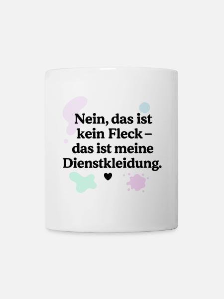 Das ist kein Fleck! (schwarz & bunt) - Tasse - Weiß