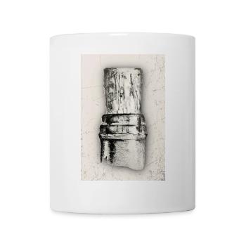 Flaschenhals mit Korken Poster - Tasse - Weiß - Vorne