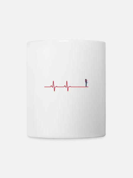 Liebespaar Herzschlag - Tasse - Weiß