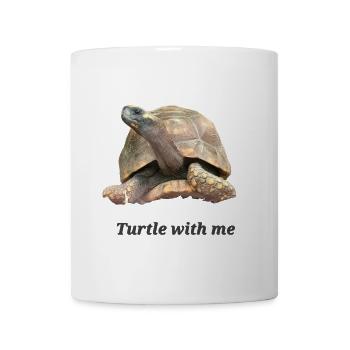 Turtle with me – Lustiges Schildkröten-Flirt Desig - Tasse - Weiß - Vorne