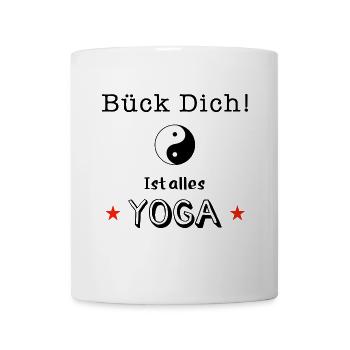 bück dich yoga - Tasse - Weiß - Vorne