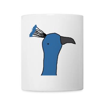 Pfau - Tasse - Weiß - Vorne