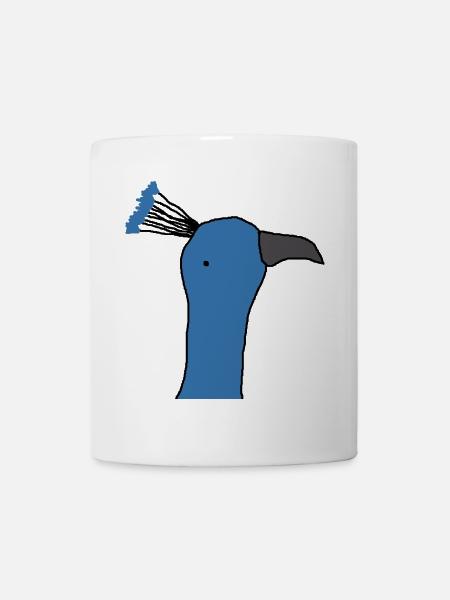 Pfau - Tasse - Weiß