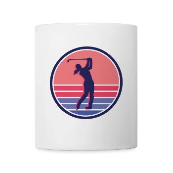 Golf Golfer Golfen Frauen Golfspieler - Tasse - Weiß - Vorne