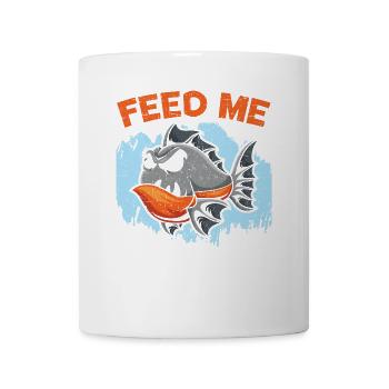 Füttere mich Piranha Sammler Aquarianer Fischzucht - Tasse - Weiß - Vorne