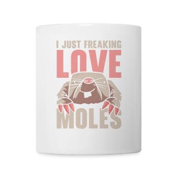 Ich liebe Maulwürfe Tier Maulwurfsflüsterer - Tasse - Weiß - Vorne