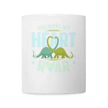 Du bringst mein Herz zum Klingen Paläontologe Dino - Tasse - Weiß - Vorne