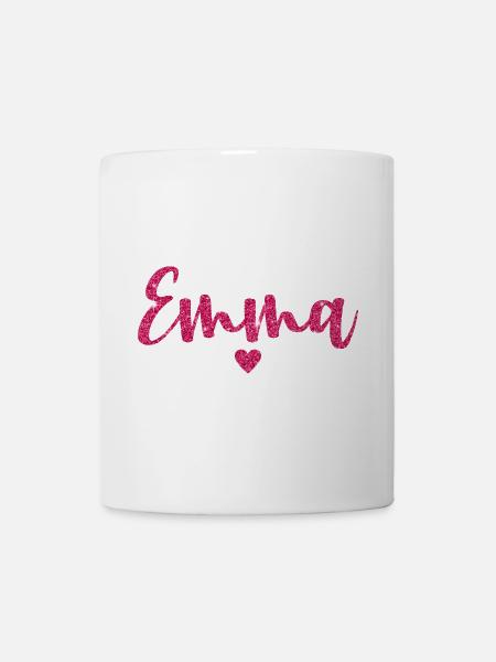 Emma Herz Pink - Tasse - Weiß