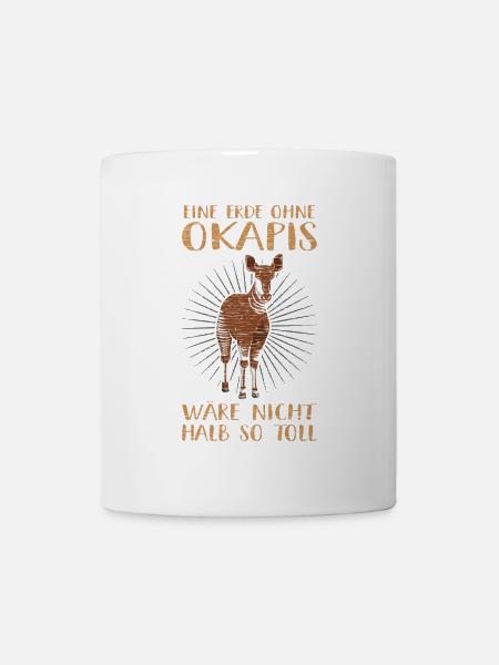 Okapi Waldgiraffe Zebragiraffe - Tasse - Weiß