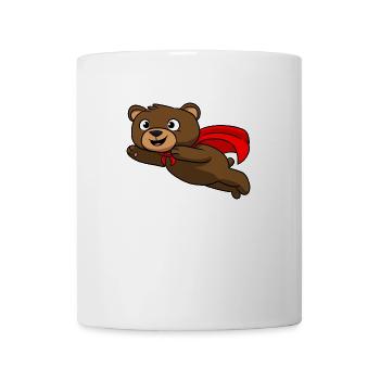 Super Bär Held - Tasse - Weiß - Vorne