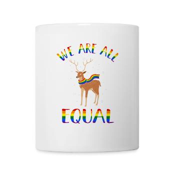 We are all equal LGBTQ Rendeer LGBT Christmas - Tasse - Weiß - Vorne