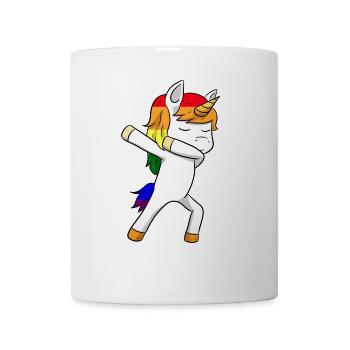 LGBT Dabbing Unicorn Dab Lesbian Pride - Tasse - Weiß - Vorne