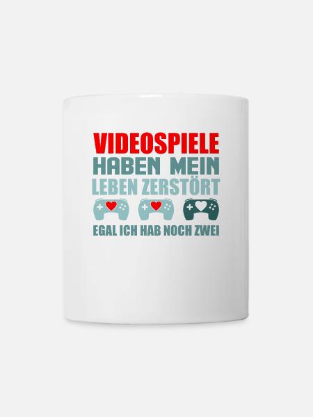 Videospiele Leben Zerstört Gamer Herzen Zocker - Tasse - Weiß