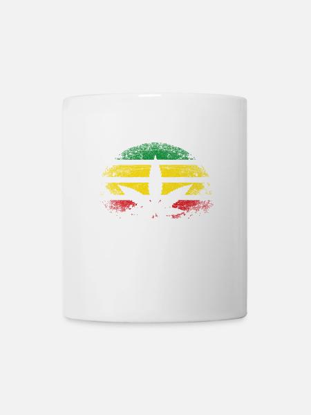 Cannabis Retro - Tasse - Weiß