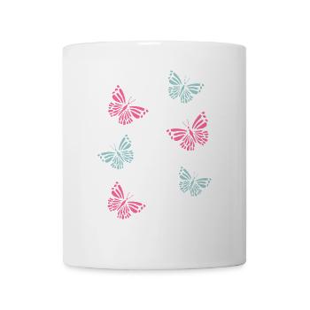 Butterflies Schmetterlinge - Tasse - Weiß - Vorne
