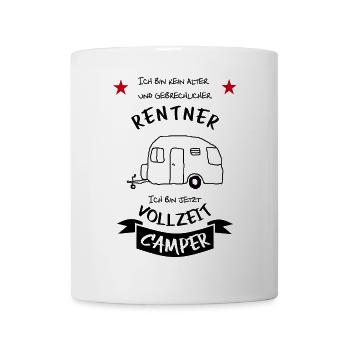 vollzeit camper wohnwagen - Tasse - Weiß - Vorne
