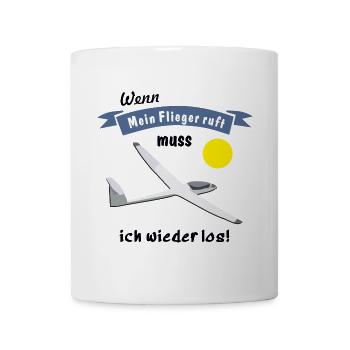 wenn mein flieger ruft - Tasse - Weiß - Vorne
