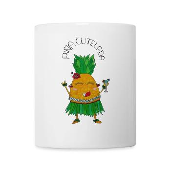 PiñaCutelada – süße Ananas mit Mocktail - Tasse - Weiß - Vorne