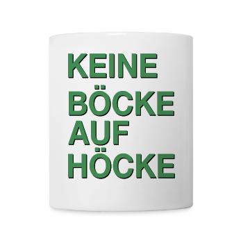 Keine Böcke auf Höcke! - Tasse - Weiß - Vorne