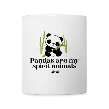 Pandas sind mein Geisttier - Tasse - Weiß - Vorne