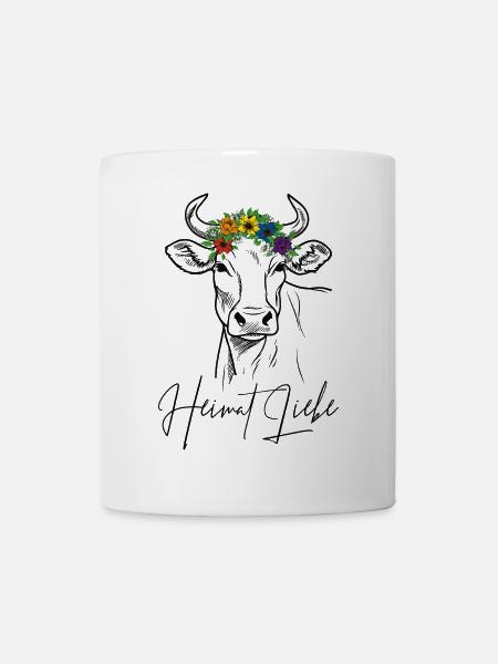 Kuh Heimat Liebe - Tasse - Weiß