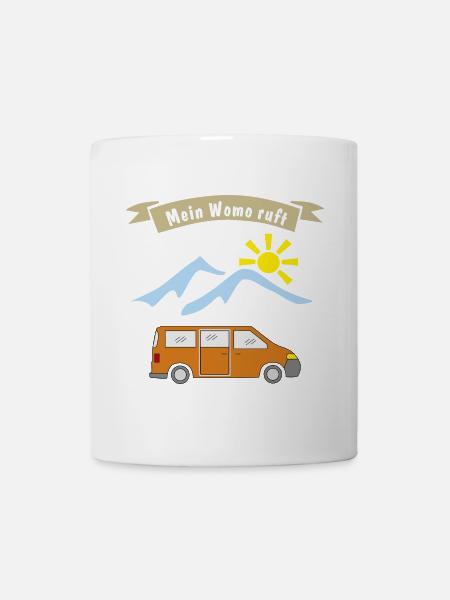 womo ruft - Tasse - Weiß