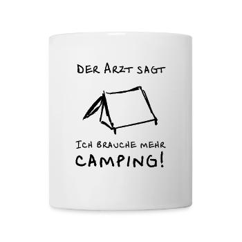 der arzt sagt zelt - Tasse - Weiß - Vorne