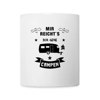 mir reichts camping wohnwagen - Tasse - Weiß - Vorne